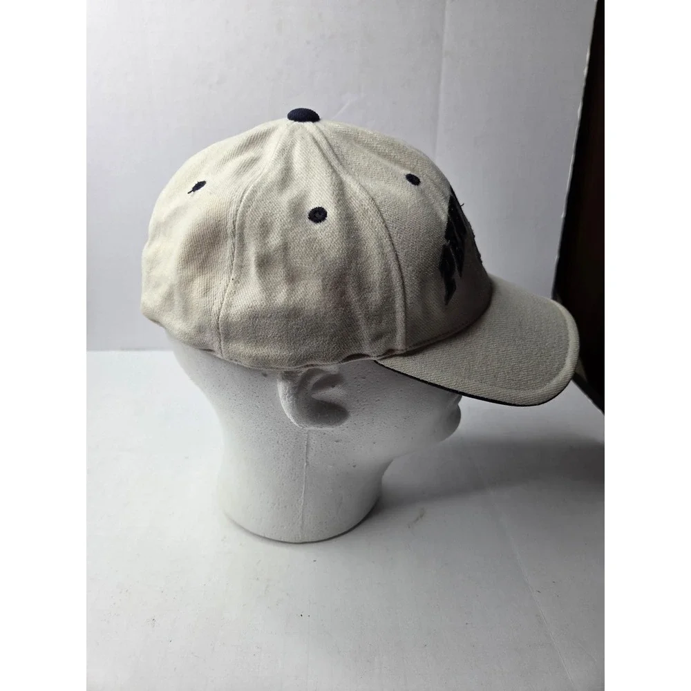 Penn State Nittany Lions Fitted Hat Team Spirit Cream Navy Blue Size 7 1/4 Hat‎